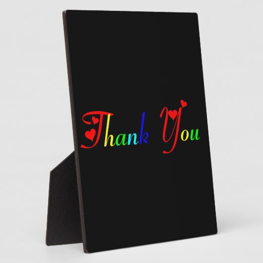 Dank u wel met het rode hart fotoplaat (Zijkant)