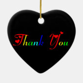Dank u wel met het rode hart keramisch ornament (Achterkant)