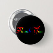 Dank u wel met het rode hart ronde button 5,7 cm (Voorkant /achterkant)