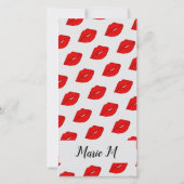 Dank u wel met kisses bedankkaart (Achterkant)