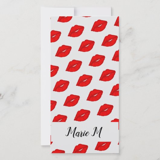 Dank u wel met kisses bedankkaart (Achterkant)