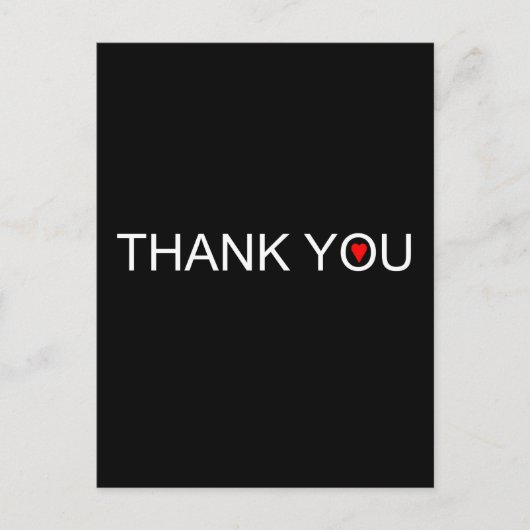 Dank u wel met Red Heart Briefkaart (Voorkant)