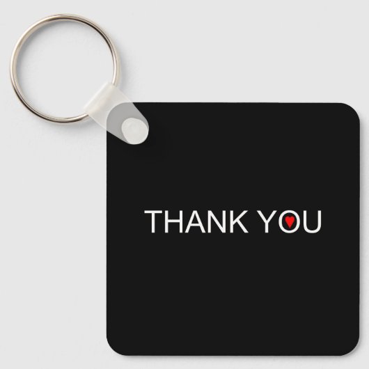 Dank u wel met Red Heart Sleutelhanger (Voorkant)