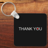 Dank u wel met Red Heart Sleutelhanger (Voorkant)