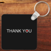 Dank u wel met Red Heart Sleutelhanger (Achterkant)