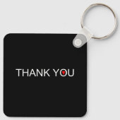 Dank u wel met Red Heart Sleutelhanger (Achterkant)