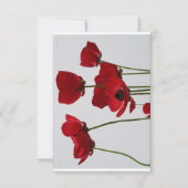 Dank u wel met rode papaver bedankkaart (Voorkant)