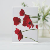 Dank u wel met rode papaver bedankkaart (Staand voorkant)