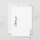 Dank u wel met rode papaver bedankkaart (Achterkant)