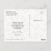 Dank u wel met roze en Oranje ventilator Briefkaart (Achterkant)