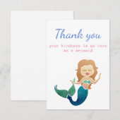 Dank u wel, mevrouw, als Zelden als Zeemeermin Bedankkaart (Voorkant / Achterkant)