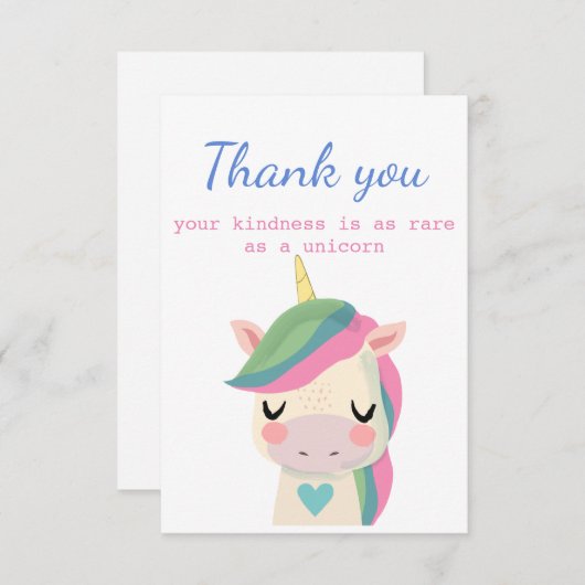 Dank u wel, mevrouw de Voorzitter, als u een UNICO Bedankkaart (Voorkant / Achterkant)