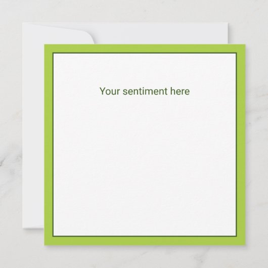 Dank u wel Mint Floral Pinapple en Elephant Notitiekaartje (Achterkant)