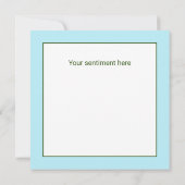 Dank u wel Mint Floral Pinapple en Elephant Notitiekaartje (Achterkant)