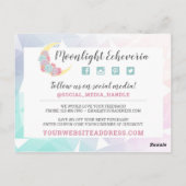 Dank u wel Mon en Succulent Pastel Mystic Boho Chi Briefkaart (Achterkant)