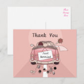 Dank u wel, net Briefkaart voor huwelijkshuwelijk (Voorkant / Achterkant)