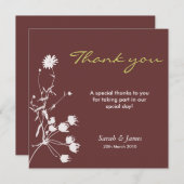 Dank u wel notitiekaartje (Voorkant / Achterkant)