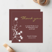 Dank u wel notitiekaartje (Voorkant / Achterkant in situ)