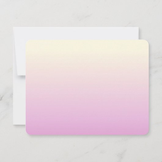Dank u wel notities voor beige en roze ombre kaart (Achterkant)