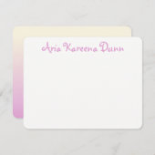 Dank u wel notities voor beige en roze ombre kaart (Voorkant / Achterkant)