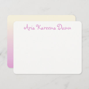 Dank u wel notities voor beige en roze ombre kaart