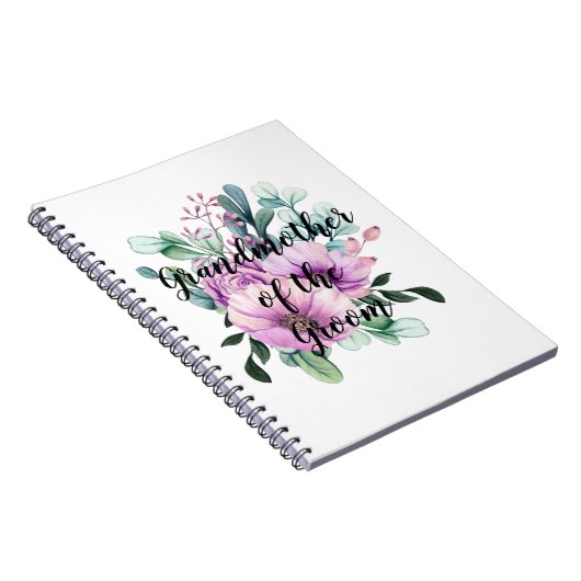 Dank u wel oma Groom of Bride Paars Notitieboek (Rechterzijde)
