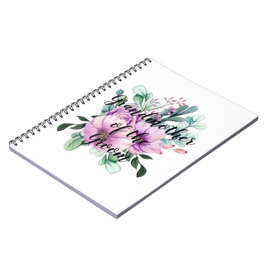 Dank u wel oma Groom of Bride Paars Notitieboek (Linkerzijde)