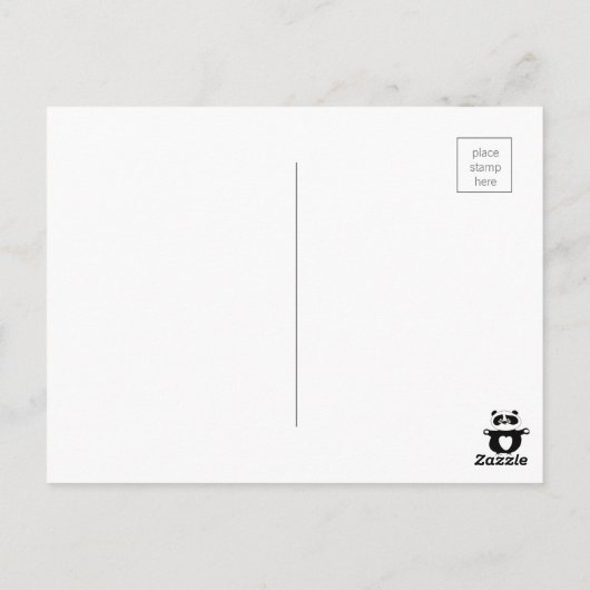 Dank u wel Panda Beer Mint Floral Briefkaart (Achterkant)