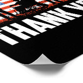 Dank u wel Patriottische Amerikaanse vlag Poster (Hoek)