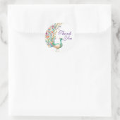 Dank u wel Peacock Round Stickers (Tas)