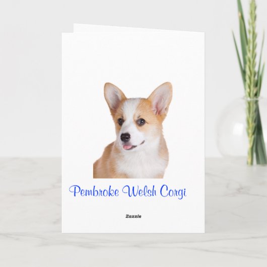 Dank u wel Pembroke Welsh Corgi Wenskaart Bedankkaart (Achterkant)