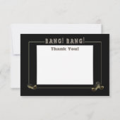 Dank u wel Pewter Pistool Barrel Kaart (Achterkant)