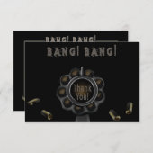 Dank u wel Pewter Pistool Barrel Kaart (Voorkant / Achterkant)