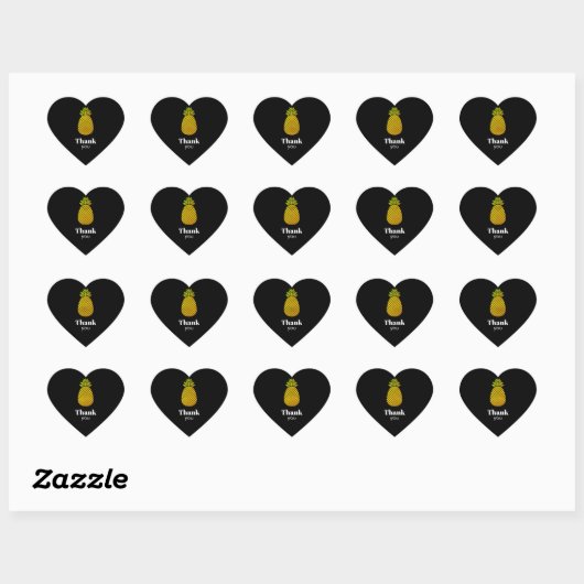 Dank u wel Pineapple Heart Sticker (Vel)