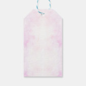 Dank u wel Pink Floral Princess Dress Cadeaulabel (Achterkant)