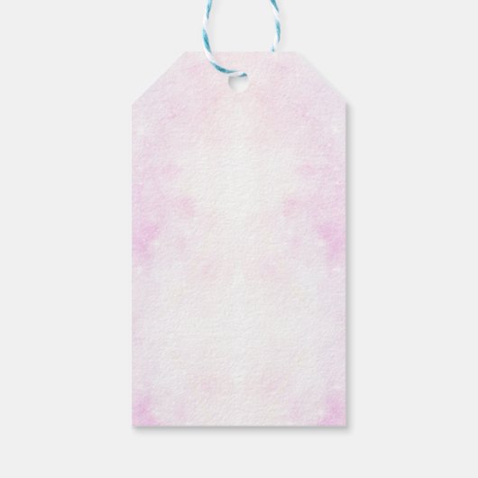 Dank u wel Pink Floral Princess Dress Cadeaulabel (Achterkant)