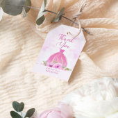 Dank u wel Pink Floral Princess Dress Cadeaulabel