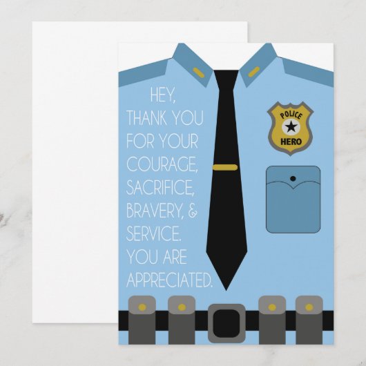 Dank u wel, politiekaart bedankkaart (Voorkant / Achterkant)