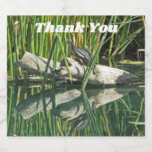 Dank u wel prachtige foto van de waterreflectie va bier etiket (Enkel label)