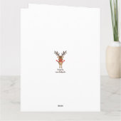 Dank u wel rendier in een kerststop bedankkaart (Achterkant)