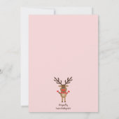 Dank u wel rendier in een kerststoprood bedankkaart (Achterkant)