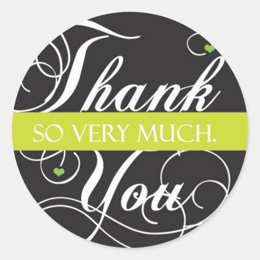 Dank u wel ronde sticker (Voorkant)