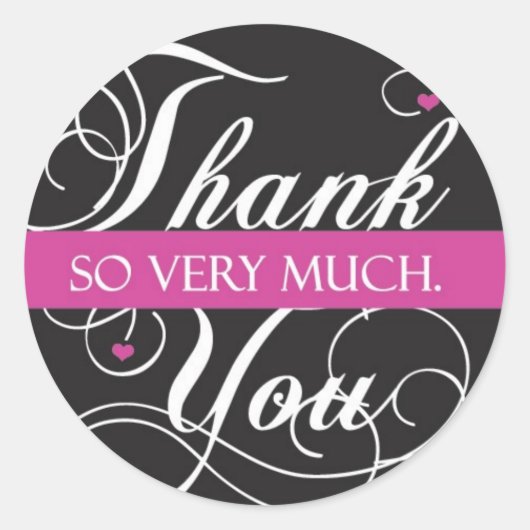 Dank u wel ronde sticker (Voorkant)