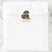 Dank u wel Rottweiler Puppy Dog Greeting Stickers (Tas)