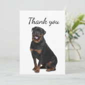 Dank u wel Rotweiller Dog Pet Animal Bedankkaart (Staand voorkant)