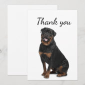 Dank u wel Rotweiller Dog Pet Animal Bedankkaart (Voorkant / Achterkant)