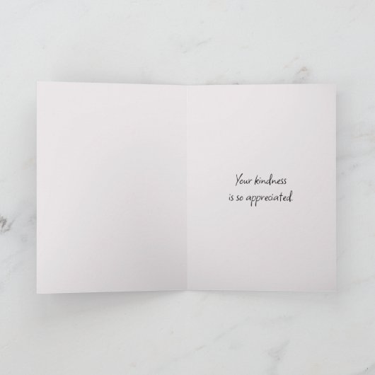 Dank u wel roze roze. kaart (Binnen)