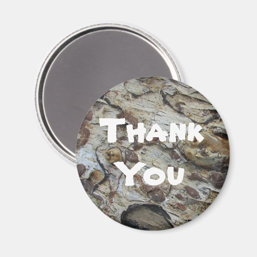 Dank u wel Rustic Driftwood Pattern-waardering Magneet (Voorkant / Achterkant)