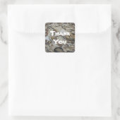 Dank u wel Rustic Driftwood Pattern-waardering Vierkante Sticker (Tas)