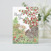 Dank u wel Rustic Squirrel Natuur Woodland Animal Bedankkaart (Staand voorkant)